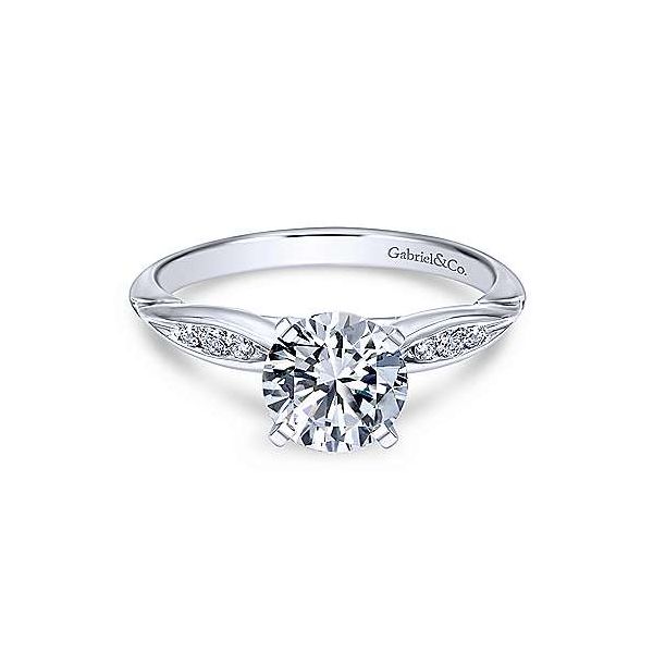 Gabriel & Co. Quinn 14K White Gold Engagement Ring SVS Fine Jewelry Oceanside, NY
