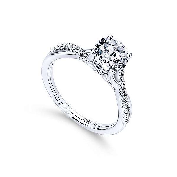 Gabriel & Co. Leigh 14K White Gold Engagement Ring Image 2 SVS Fine Jewelry Oceanside, NY