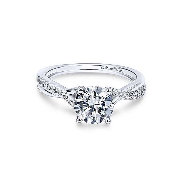 Gabriel & Co. Leigh 14K White Gold Engagement Ring SVS Fine Jewelry Oceanside, NY