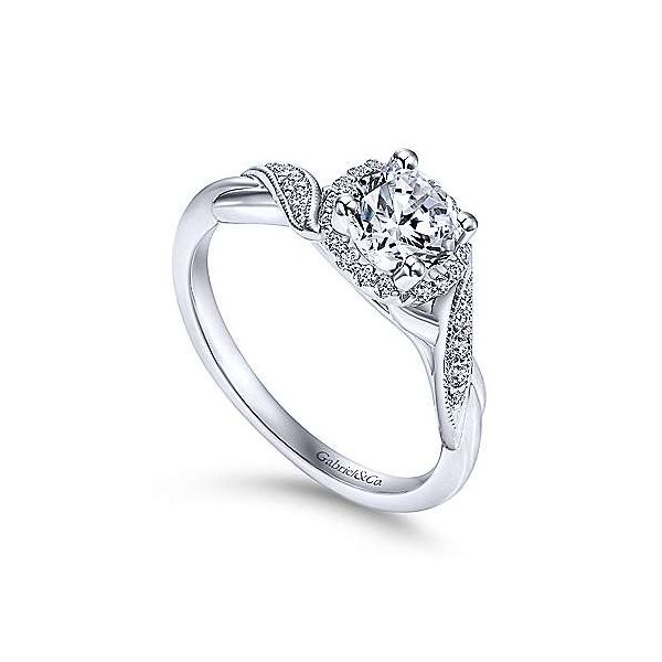 Gabriel & Co. Shae 14K White Gold Engagement Ring Image 2 SVS Fine Jewelry Oceanside, NY