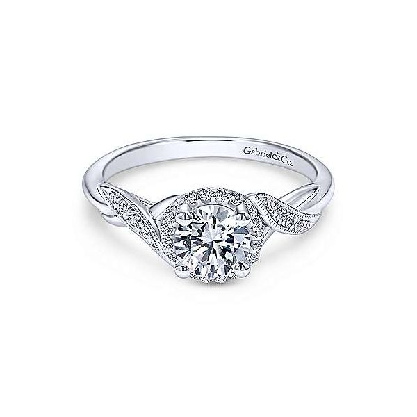 Gabriel & Co. Shae 14K White Gold Engagement Ring SVS Fine Jewelry Oceanside, NY