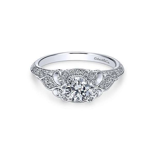 Gabriel & Co. Abel 14K White Gold Engagement Ring SVS Fine Jewelry Oceanside, NY