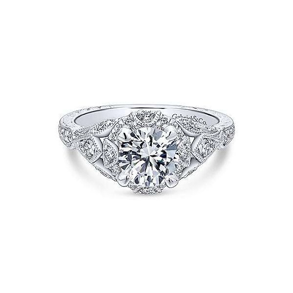 Gabriel & Co. Annadale 14K White Gold Engagement Ring SVS Fine Jewelry Oceanside, NY