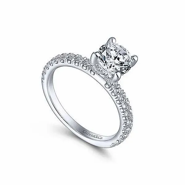 Gabriel & Co. Amira 14K White Gold Engagement Ring Image 2 SVS Fine Jewelry Oceanside, NY