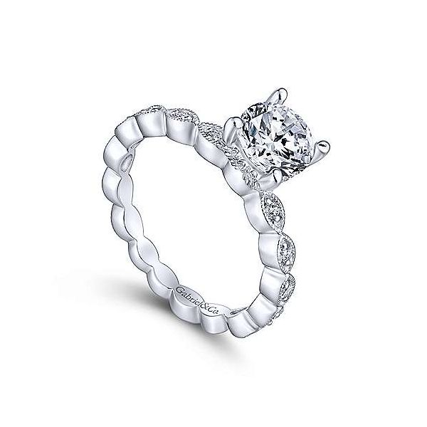 Gabriel & Co. Lula 14K White Gold Engagement Ring Image 2 SVS Fine Jewelry Oceanside, NY