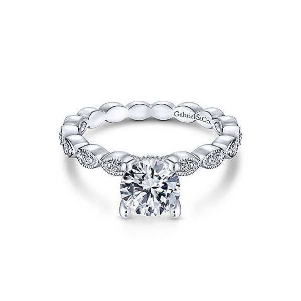 Gabriel & Co. Lula 14K White Gold Engagement Ring SVS Fine Jewelry Oceanside, NY