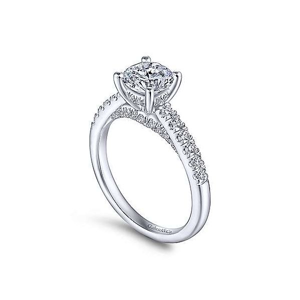 Gabriel & Co. Jones 14K White Gold Engagement Ring Image 2 SVS Fine Jewelry Oceanside, NY