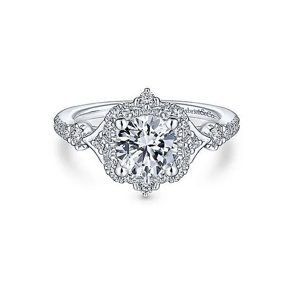 Gabriel & Co. Veronique 14K White Gold Engagement Ring SVS Fine Jewelry Oceanside, NY