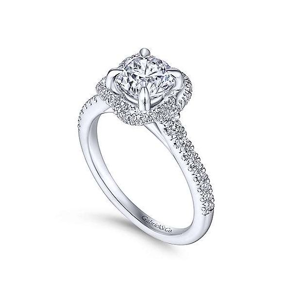 Gabriel & Co. Warner 14K White Gold Engagement Ring Image 2 SVS Fine Jewelry Oceanside, NY