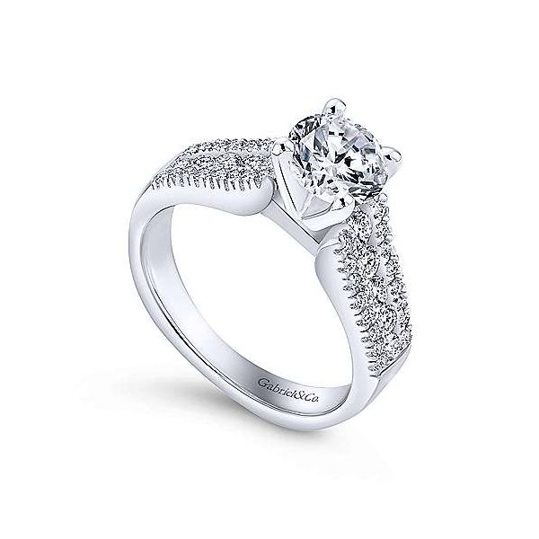 Gabriel & Co. Channing 14K White Gold Engagement Ring Image 2 SVS Fine Jewelry Oceanside, NY