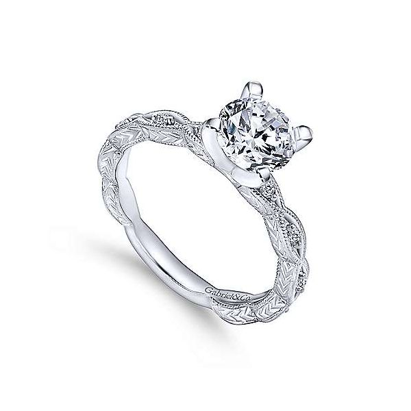 Gabriel & Co. Sadie 14K White Gold Engagement Ring Image 2 SVS Fine Jewelry Oceanside, NY