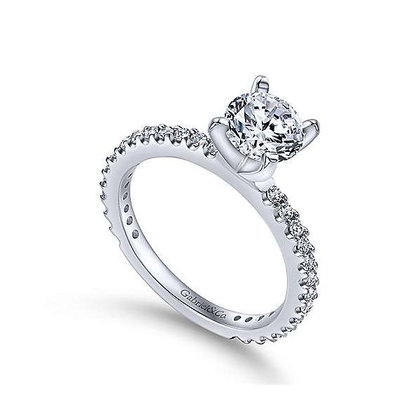 Gabriel & Co. Logan 14K White Gold Engagement Ring Image 2 SVS Fine Jewelry Oceanside, NY