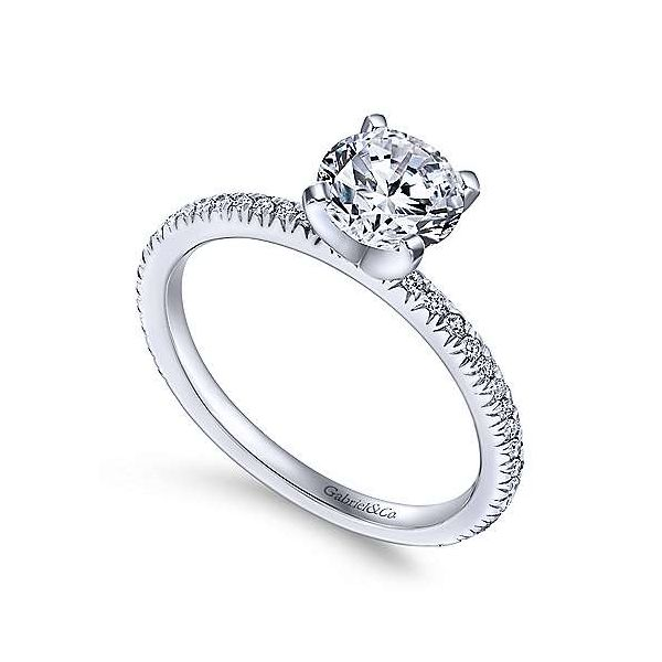 Gabriel & Co. Oyin 14K White Gold Engagement Ring Image 2 SVS Fine Jewelry Oceanside, NY