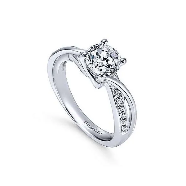 Gabriel & Co. Aleesa 14K White Gold Engagement Ring Image 2 SVS Fine Jewelry Oceanside, NY