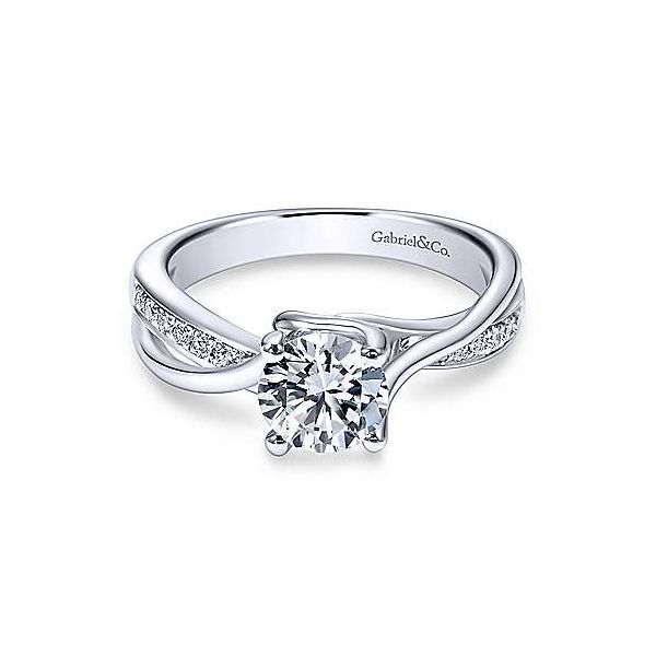 Gabriel & Co. Aleesa 14K White Gold Engagement Ring SVS Fine Jewelry Oceanside, NY