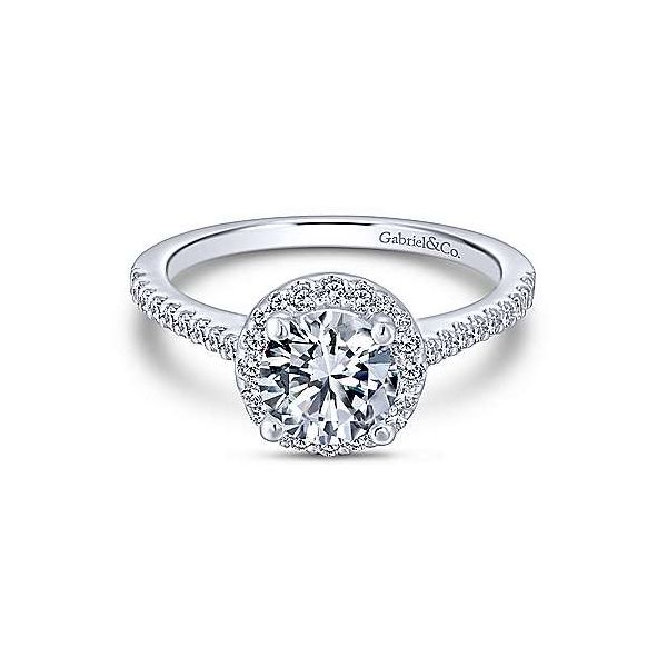 Gabriel & Co. Carly 14K White Gold Engagement Ring SVS Fine Jewelry Oceanside, NY
