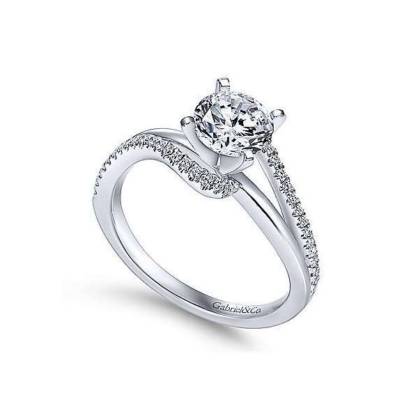 Gabriel & Co. Naomi 14K White Gold Engagement Ring Image 2 SVS Fine Jewelry Oceanside, NY