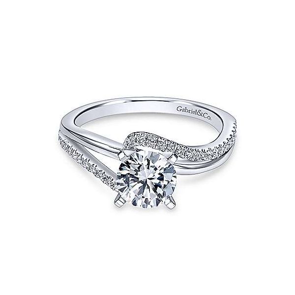 Gabriel & Co. Naomi 14K White Gold Engagement Ring SVS Fine Jewelry Oceanside, NY