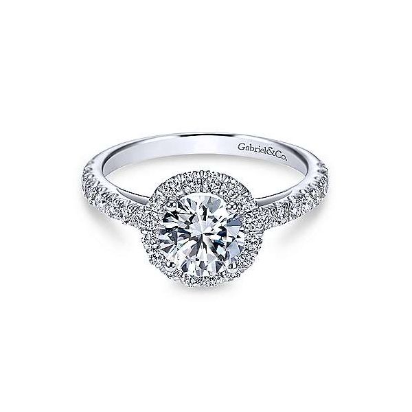 Gabriel & Co. Rachel 14K White Gold Engagement Ring SVS Fine Jewelry Oceanside, NY