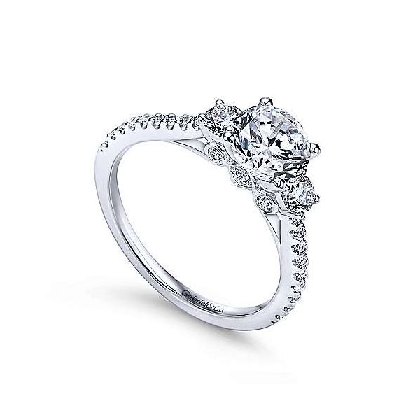 Gabriel & Co. Chantal 14K White Gold Engagement Ring Image 2 SVS Fine Jewelry Oceanside, NY