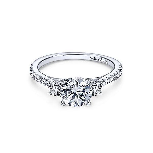 Gabriel & Co. Chantal 14K White Gold Engagement Ring SVS Fine Jewelry Oceanside, NY
