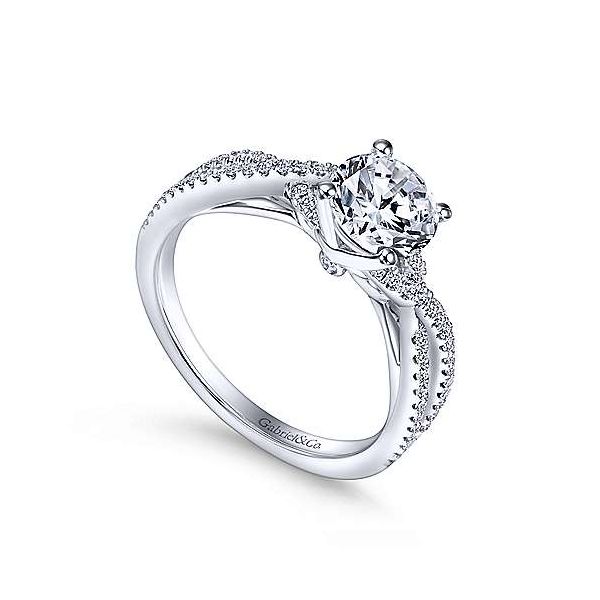 Gabriel & Co. Gina 14K White Gold Engagement Ring Image 2 SVS Fine Jewelry Oceanside, NY