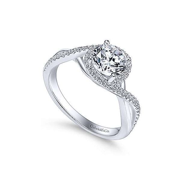 Gabriel & Co. Courtney 14K White Gold Engagement Ring Image 2 SVS Fine Jewelry Oceanside, NY