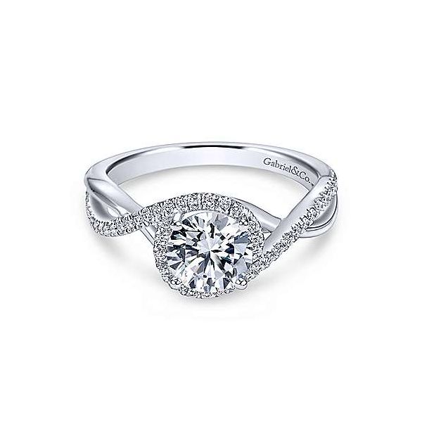 Gabriel & Co. Courtney 14K White Gold Engagement Ring SVS Fine Jewelry Oceanside, NY