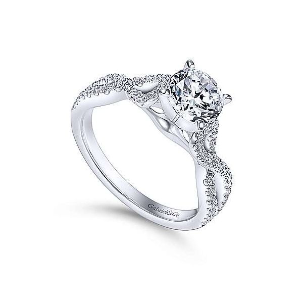 Gabriel & Co. Kayla 14K White Gold Engagement Ring Image 2 SVS Fine Jewelry Oceanside, NY