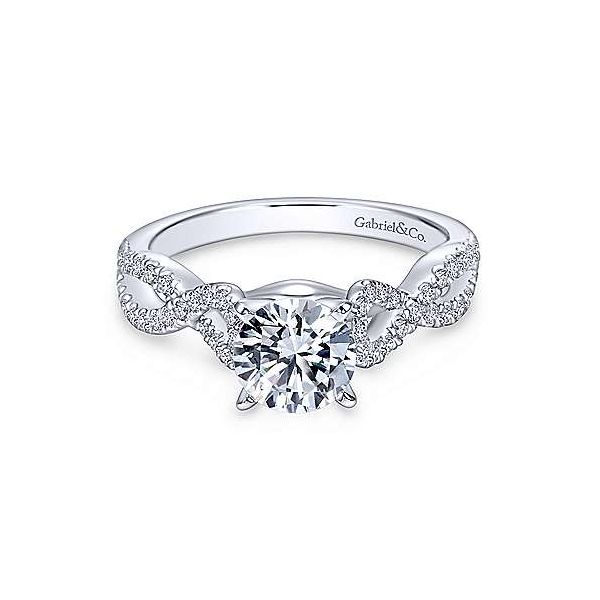 Gabriel & Co. Kayla 14K White Gold Engagement Ring SVS Fine Jewelry Oceanside, NY