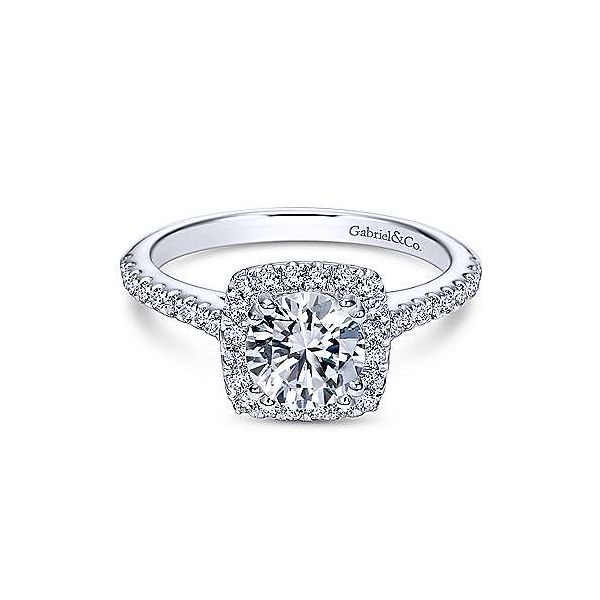 Gabriel & Co. Michaela 14K White Gold Engagement Ring SVS Fine Jewelry Oceanside, NY
