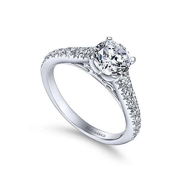 Gabriel & Co. Bridget 14K White Gold Engagement Ring Image 2 SVS Fine Jewelry Oceanside, NY
