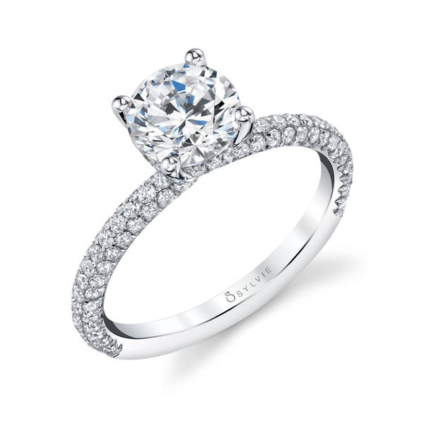 Sylvie Jayla 14K White Gold Engagement Ring SVS Fine Jewelry Oceanside, NY