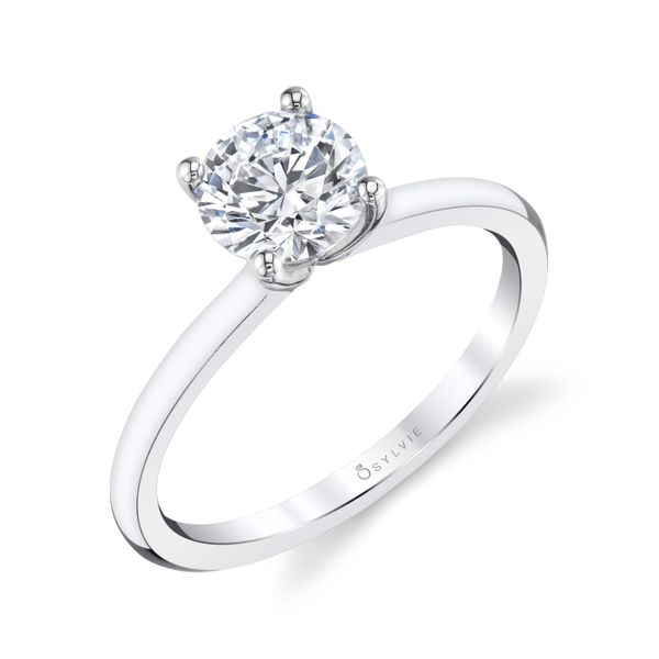Sylvie Dominique 14K White Gold Engagement Ring SVS Fine Jewelry Oceanside, NY
