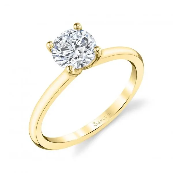 Sylvie Dominique 14K Yellow Gold Engagement Ring SVS Fine Jewelry Oceanside, NY