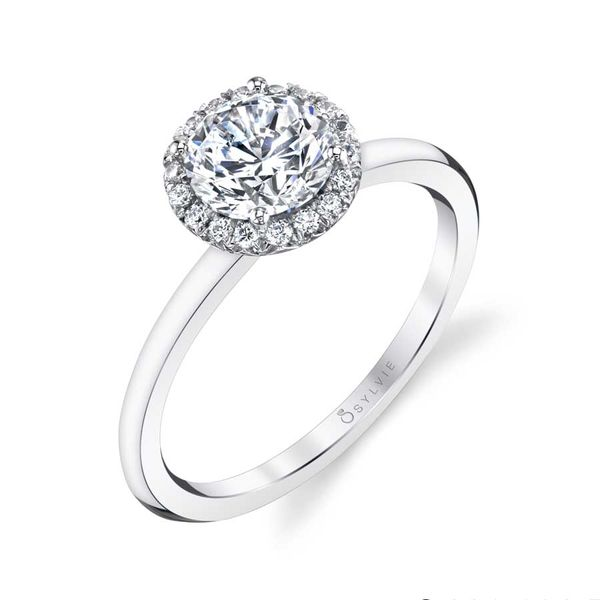 Sylvie Elsie 14K White Gold Engagement Ring SVS Fine Jewelry Oceanside, NY