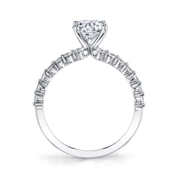 Sylvie Athena 14K White Gold Engagement Ring Image 2 SVS Fine Jewelry Oceanside, NY