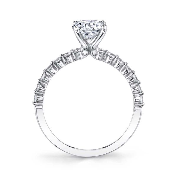 Sylvie Athena 14K White Gold Engagement Ring Image 2 SVS Fine Jewelry Oceanside, NY
