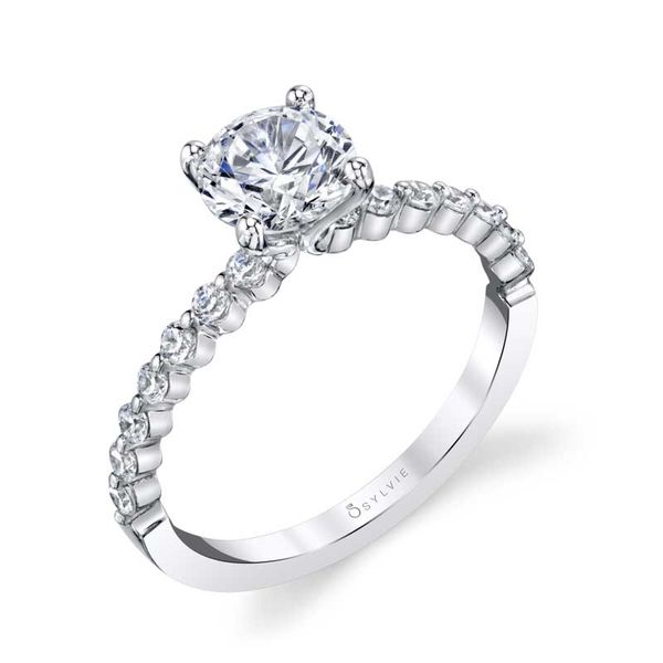 Sylvie Athena 14K White Gold Engagement Ring SVS Fine Jewelry Oceanside, NY