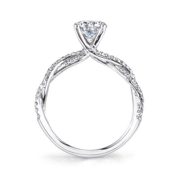 Sylvie LeÃ¡na 14K White Gold Spiral Engagement Ring Image 2 SVS Fine Jewelry Oceanside, NY