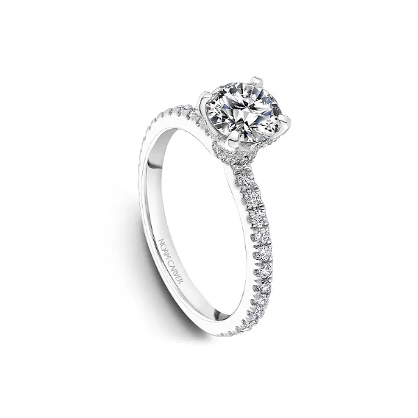 Noam Carver 14K White Gold & Diamond Engagement Ring Image 3 SVS Fine Jewelry Oceanside, NY