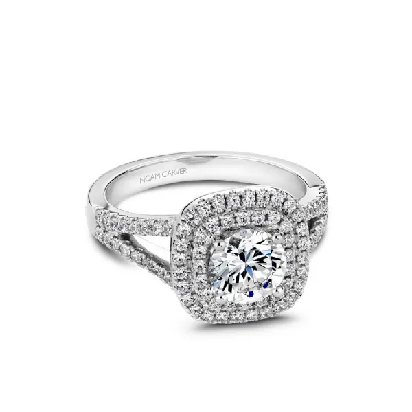 Noam Carver 14K White Gold & Diamond Engagement Ring SVS Fine Jewelry Oceanside, NY