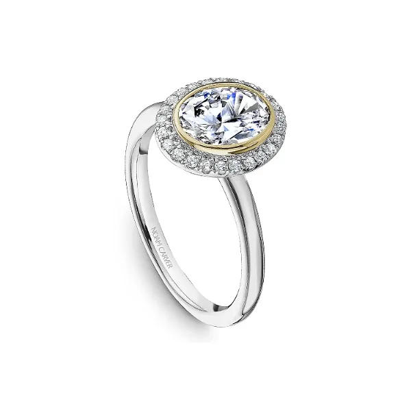 Noam Carver 14K White & Yellow Gold Engagement Ring Image 3 SVS Fine Jewelry Oceanside, NY