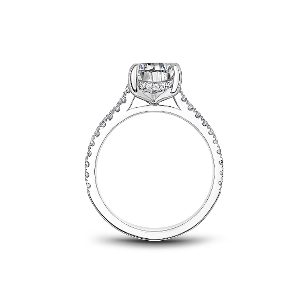 Noam Carver 14K White Gold & Diamond Engagement Ring Image 2 SVS Fine Jewelry Oceanside, NY