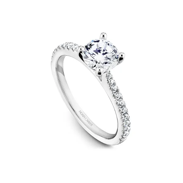 Noam Carver 14K White Gold & Diamond Engagement Ring Image 3 SVS Fine Jewelry Oceanside, NY