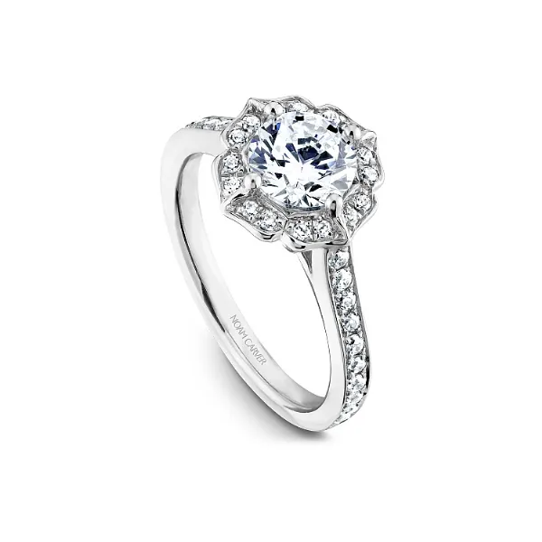 Noam Carver 14K White Gold & Diamond Engagement Ring Image 3 SVS Fine Jewelry Oceanside, NY