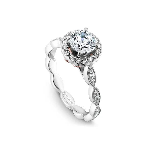 Noam Carver 14K White & Rose Gold Engagement Ring Image 3 SVS Fine Jewelry Oceanside, NY