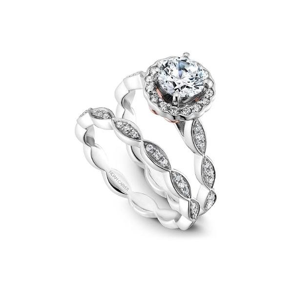 Noam Carver 14K White & Rose Gold Engagement Ring Image 4 SVS Fine Jewelry Oceanside, NY