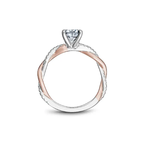 Noam Carver 14K White & Rose Gold Engagement Ring Image 2 SVS Fine Jewelry Oceanside, NY