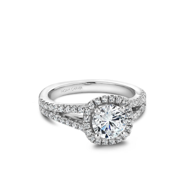 Noam Carver 14K White Gold & Diamond Engagement Ring SVS Fine Jewelry Oceanside, NY